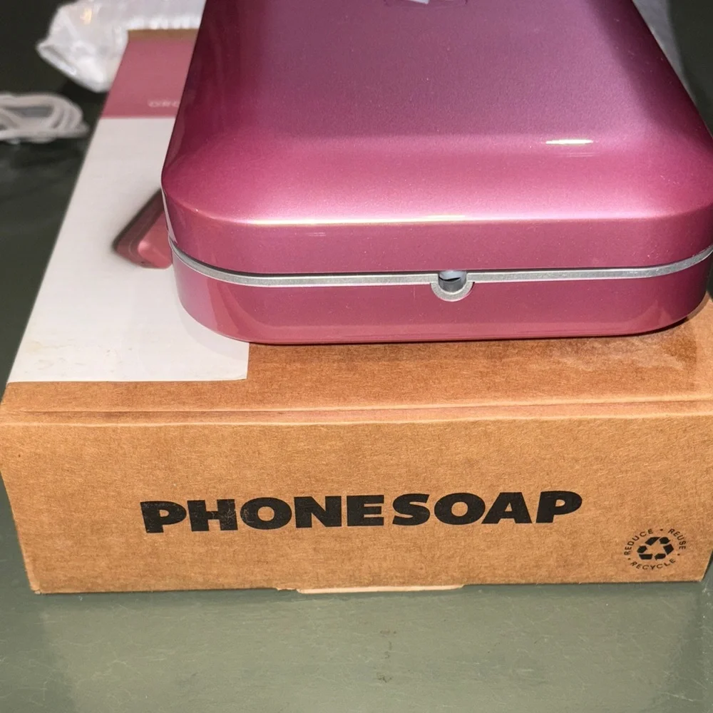 NIB PhoneSoap v.3 Orchid Pink UV Cell Phone Sanitizer and Charger Kills Germs!